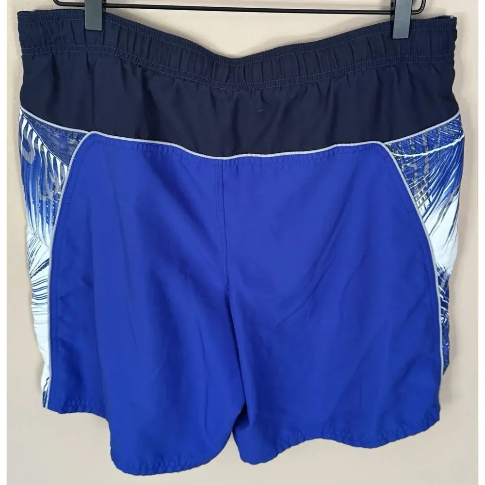 Nike Blue Lined Board Shorts Swim Trunks Size Medium